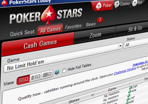 PokerStars Casino interface